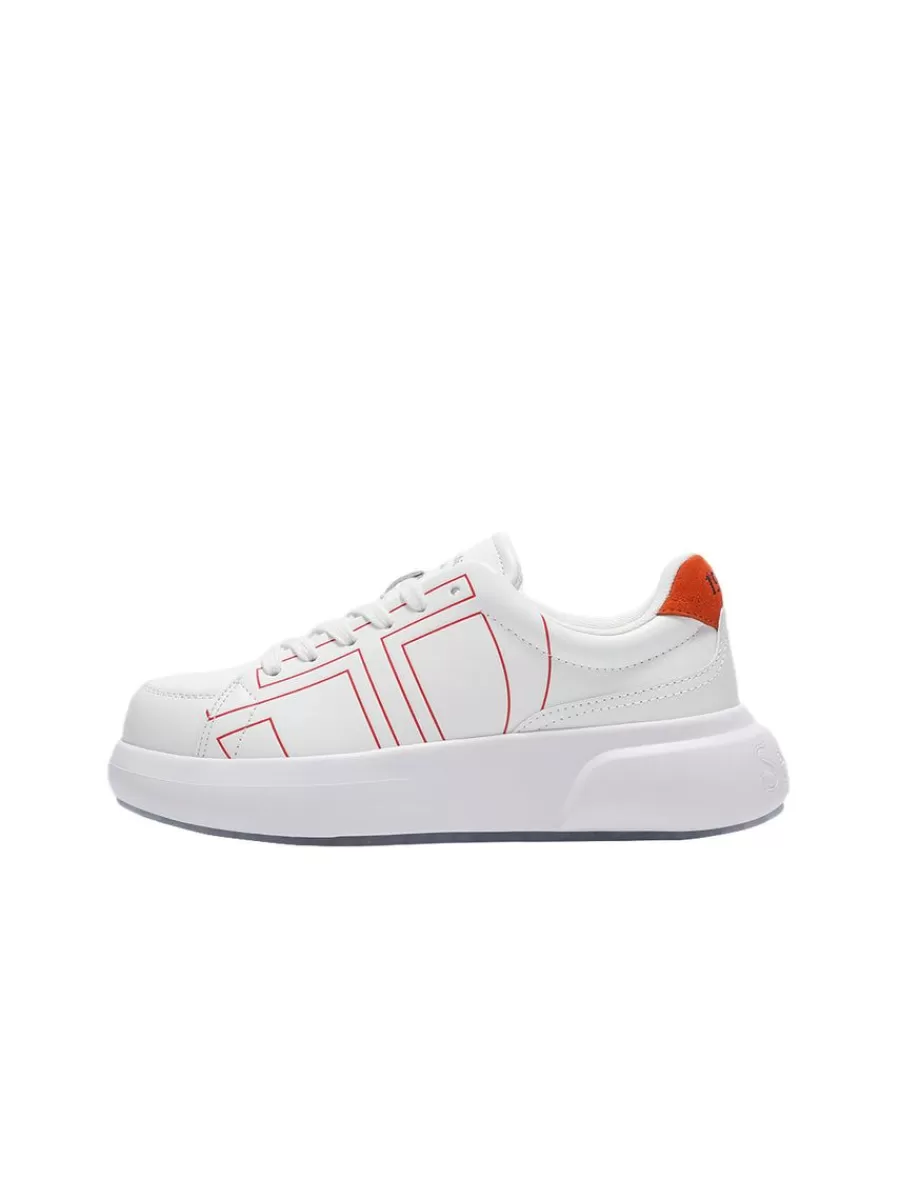 View All>Sergio Tacchini 1966 Court Sneaker- White/ Adrenaline Rush