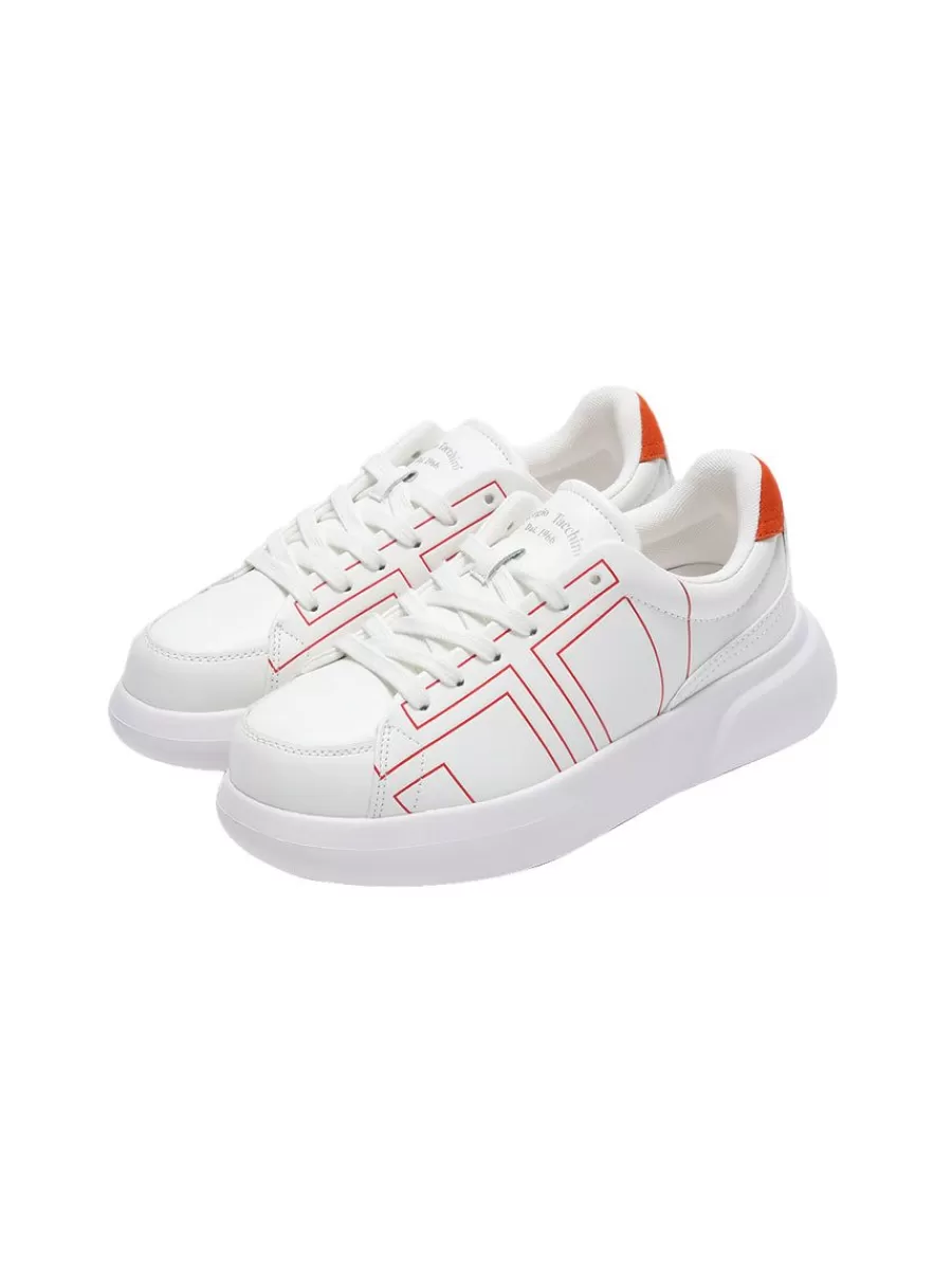 View All>Sergio Tacchini 1966 Court Sneaker- White/ Adrenaline Rush