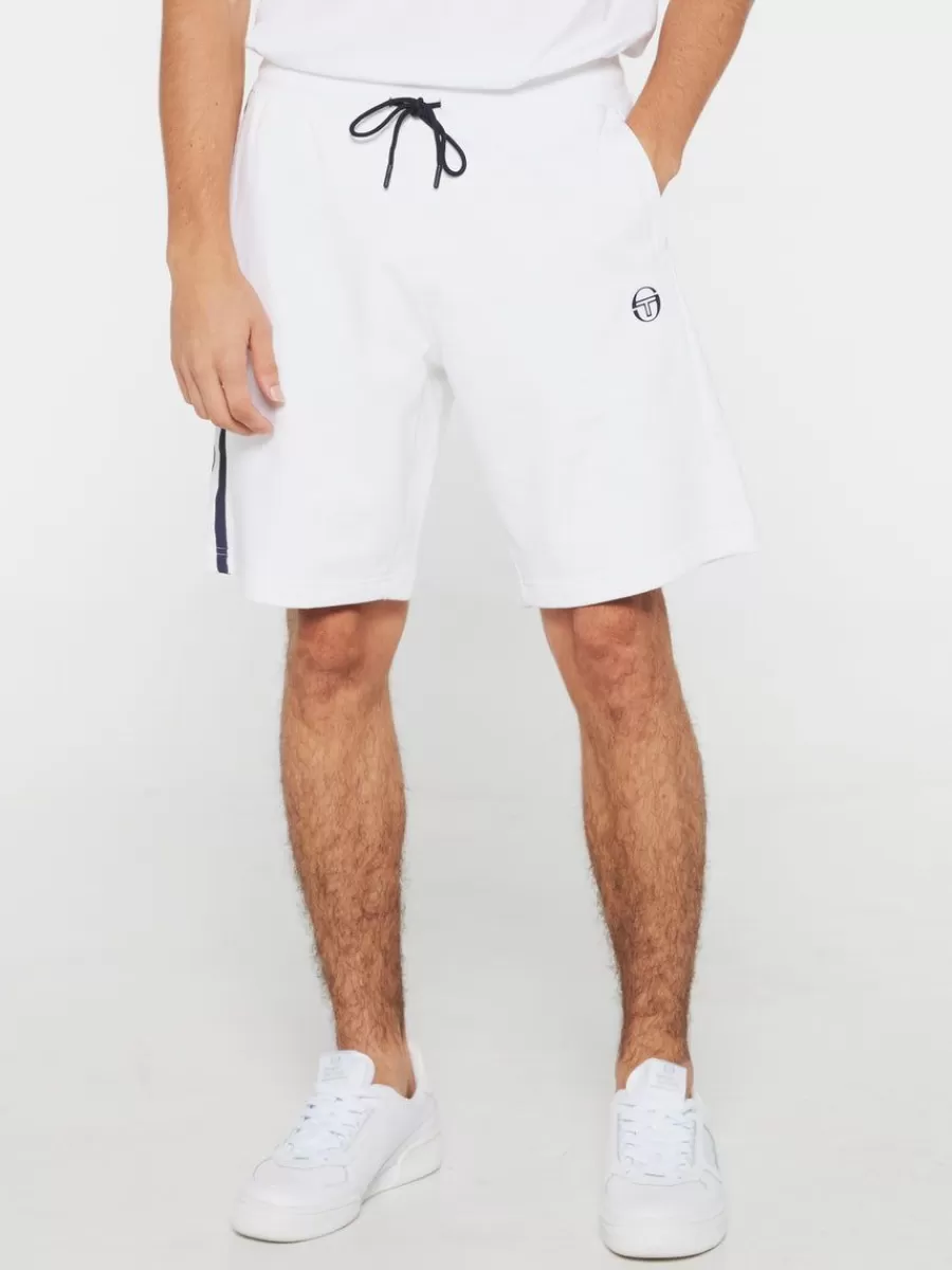 Shorts And Swim>Sergio Tacchini Abbey Shorts- White/ Adrenaline Rush