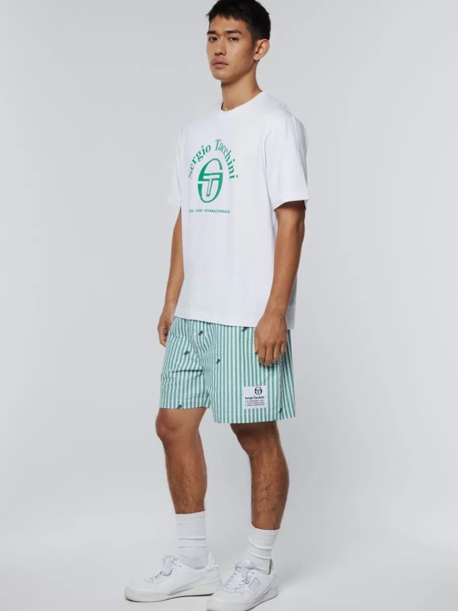 T-Shirts>Sergio Tacchini Arch Type T-Shirt-White