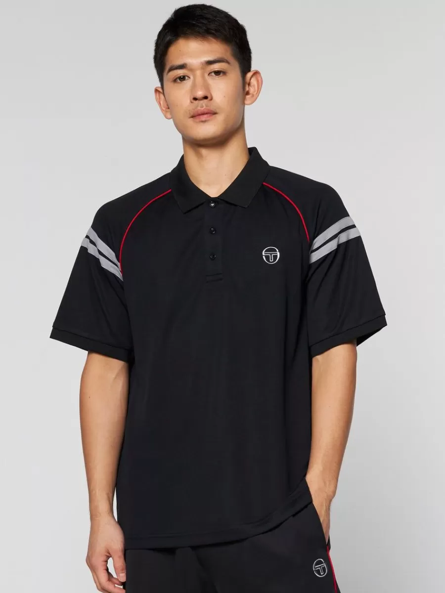 Polos>Sergio Tacchini Ascot Polo- Black