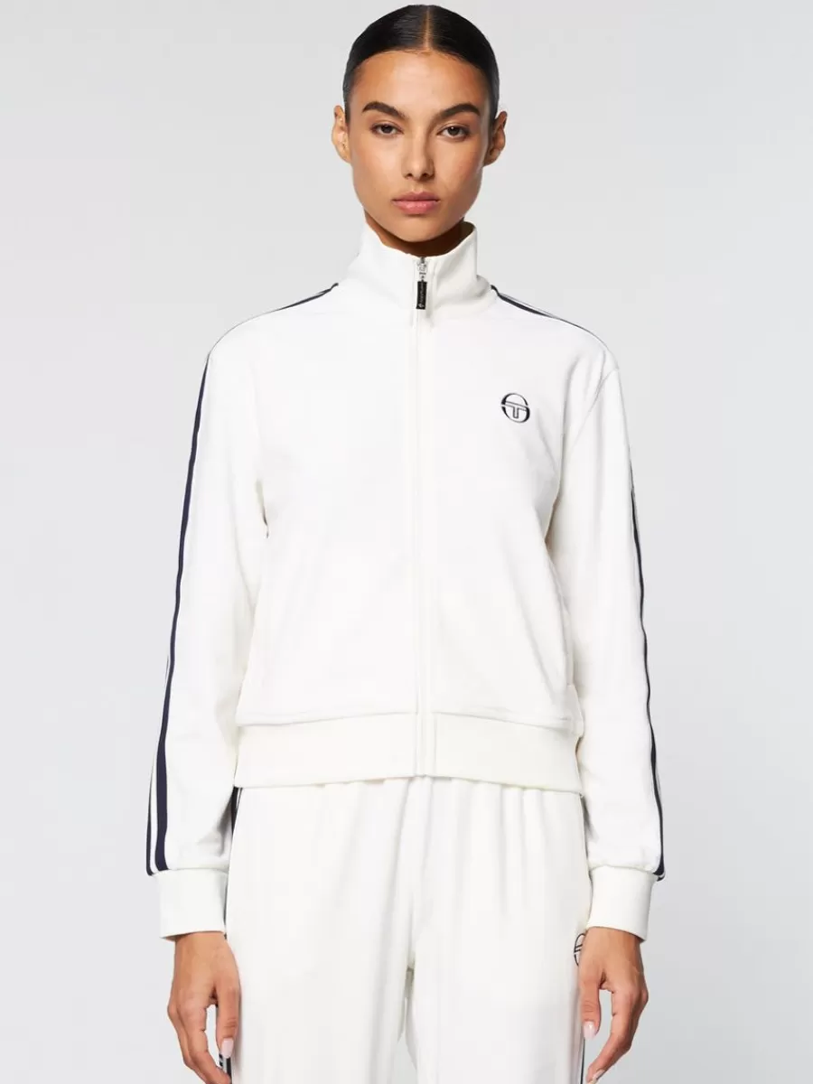 Tracksuits>Sergio Tacchini Atri Velour Track Jacket- Gardenia