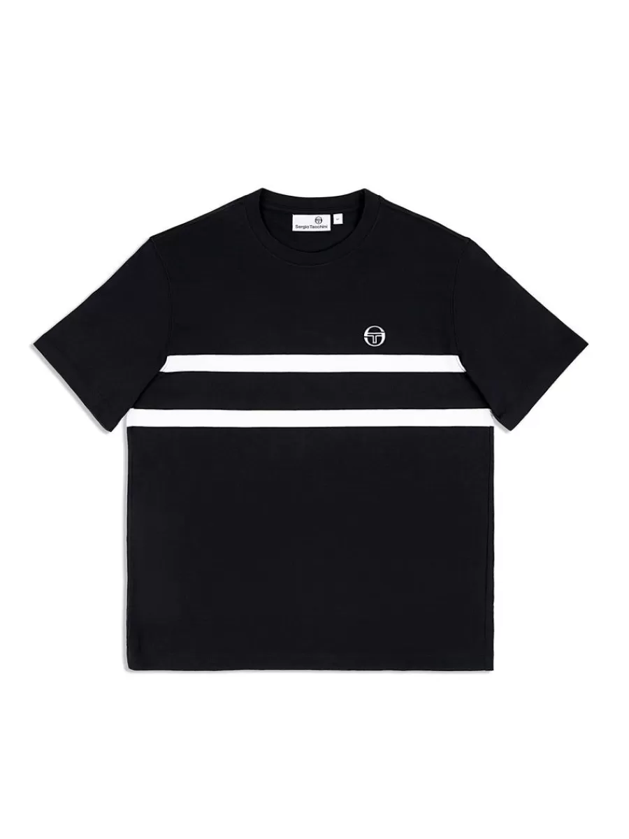 Matching Separates>Sergio Tacchini Banda T-Shirt- Black Beauty