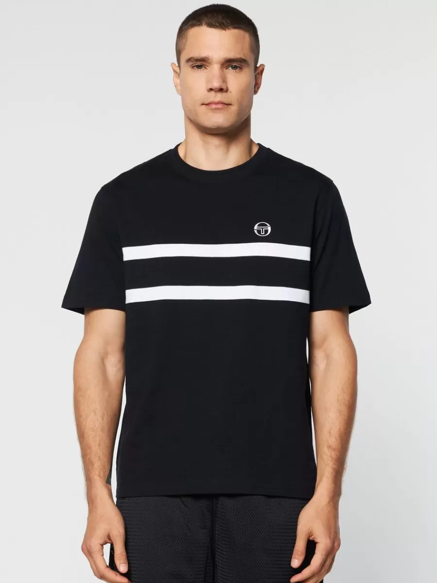 Matching Separates>Sergio Tacchini Banda T-Shirt- Black Beauty