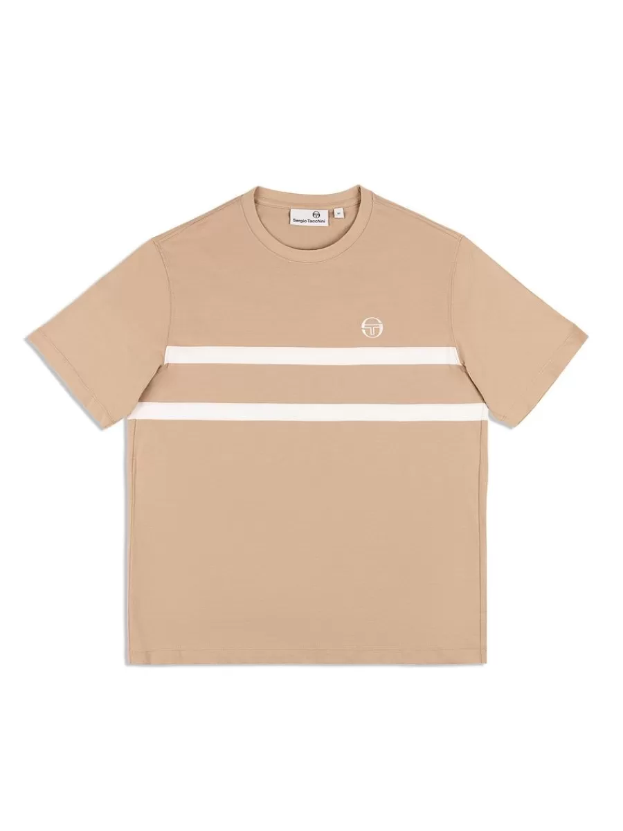 Matching Separates>Sergio Tacchini Banda T-Shirt- Humus