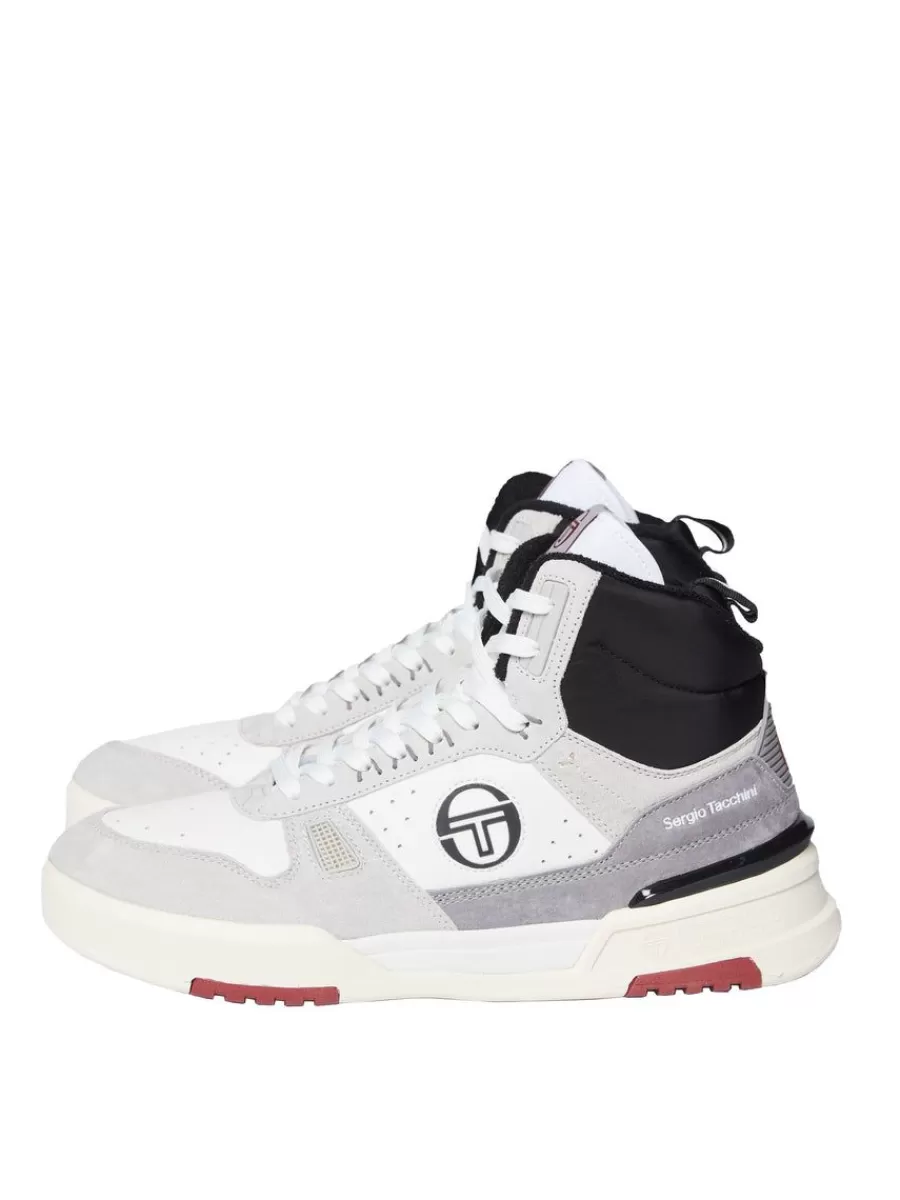 Shoes>Sergio Tacchini Bb Court Hi Sneaker- White/ Tofu/ Quiet Grey