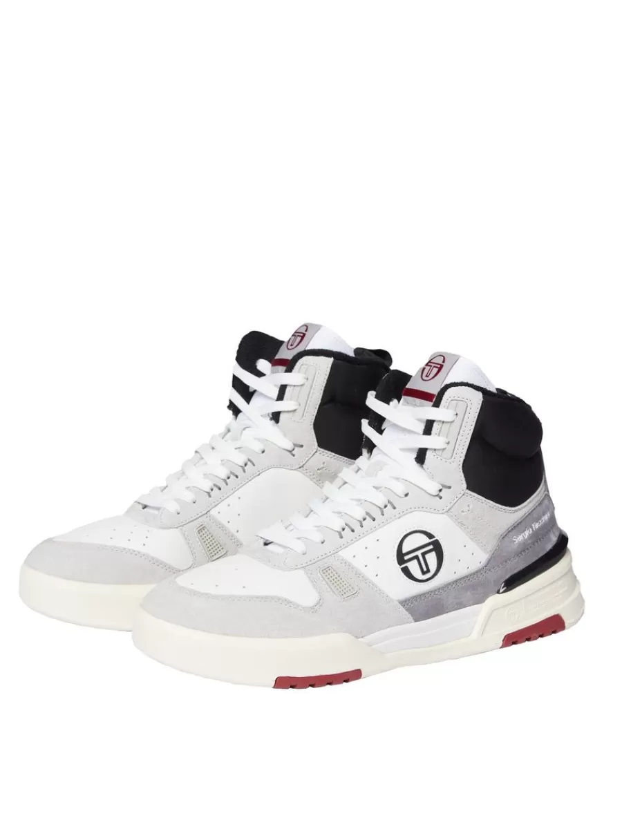 Shoes>Sergio Tacchini Bb Court Hi Sneaker- White/ Tofu/ Quiet Grey