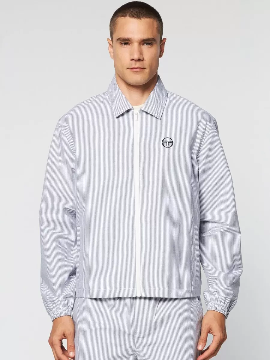 Matching Separates>Sergio Tacchini Benvolio Oxford Jacket- Maritime Blue