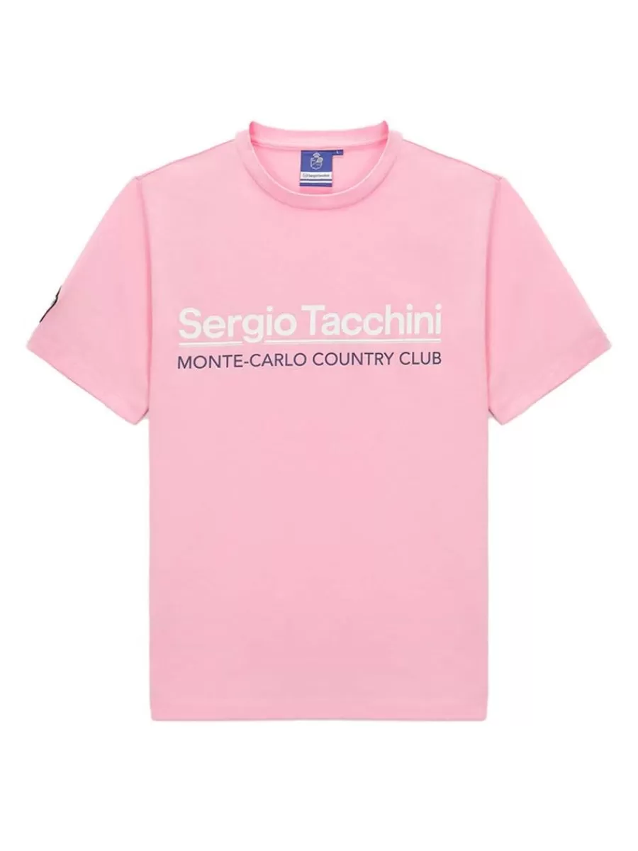 T-Shirts>Sergio Tacchini Bimane Mch T-Shirt- Light Pink