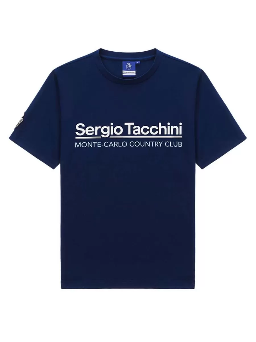 T-Shirts>Sergio Tacchini Bimane Mch T-Shirt- Navy