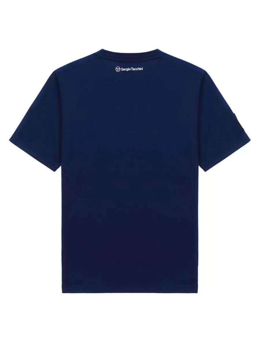 T-Shirts>Sergio Tacchini Bimane Mch T-Shirt- Navy