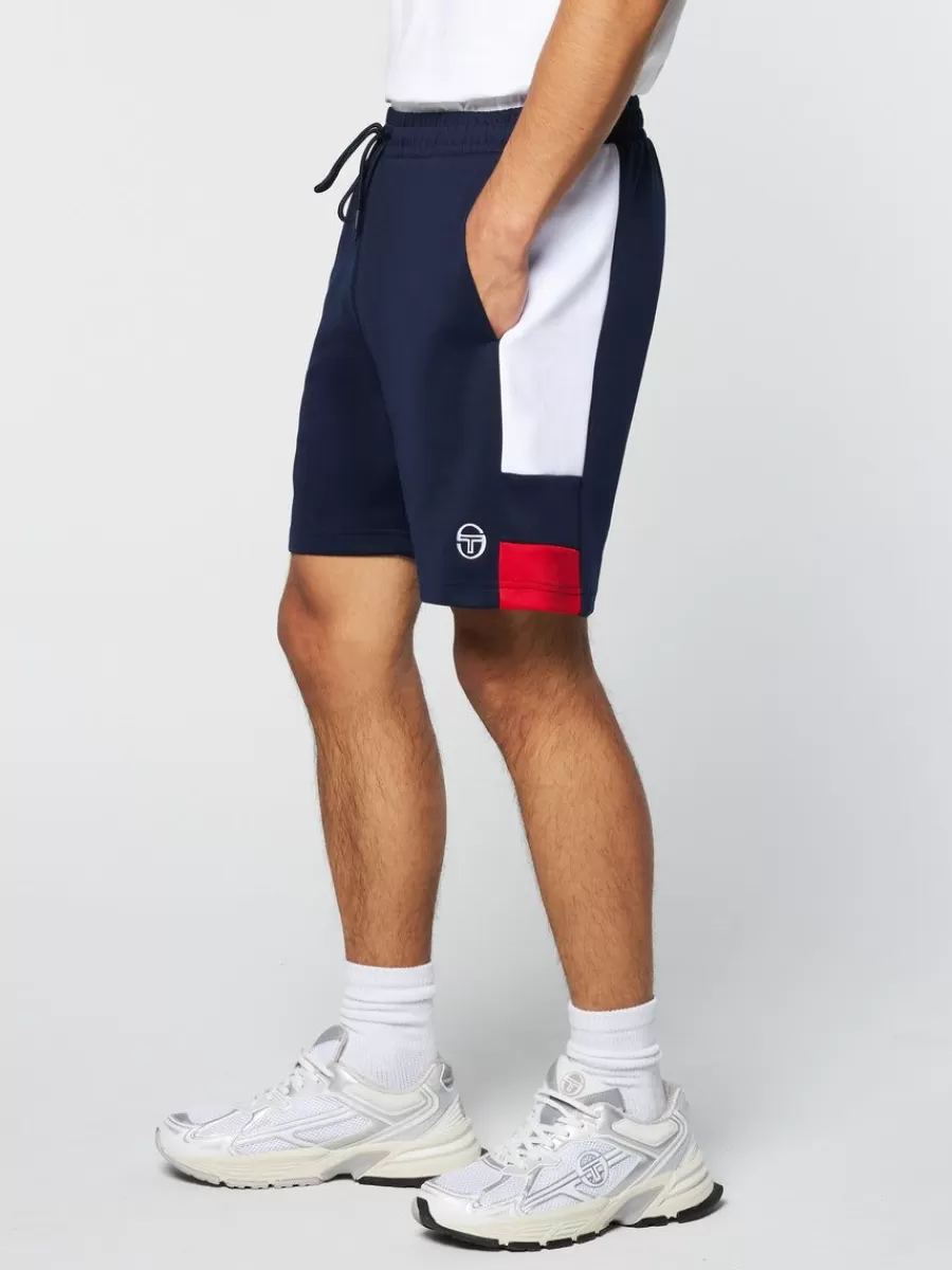 Shorts And Swim>Sergio Tacchini Cole Shorts- Maritime Blue/ White