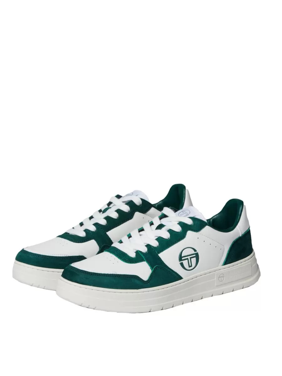 For The Court>Sergio Tacchini Court Classic Mp Sneaker- White/ Tofu/ Botanical Garden