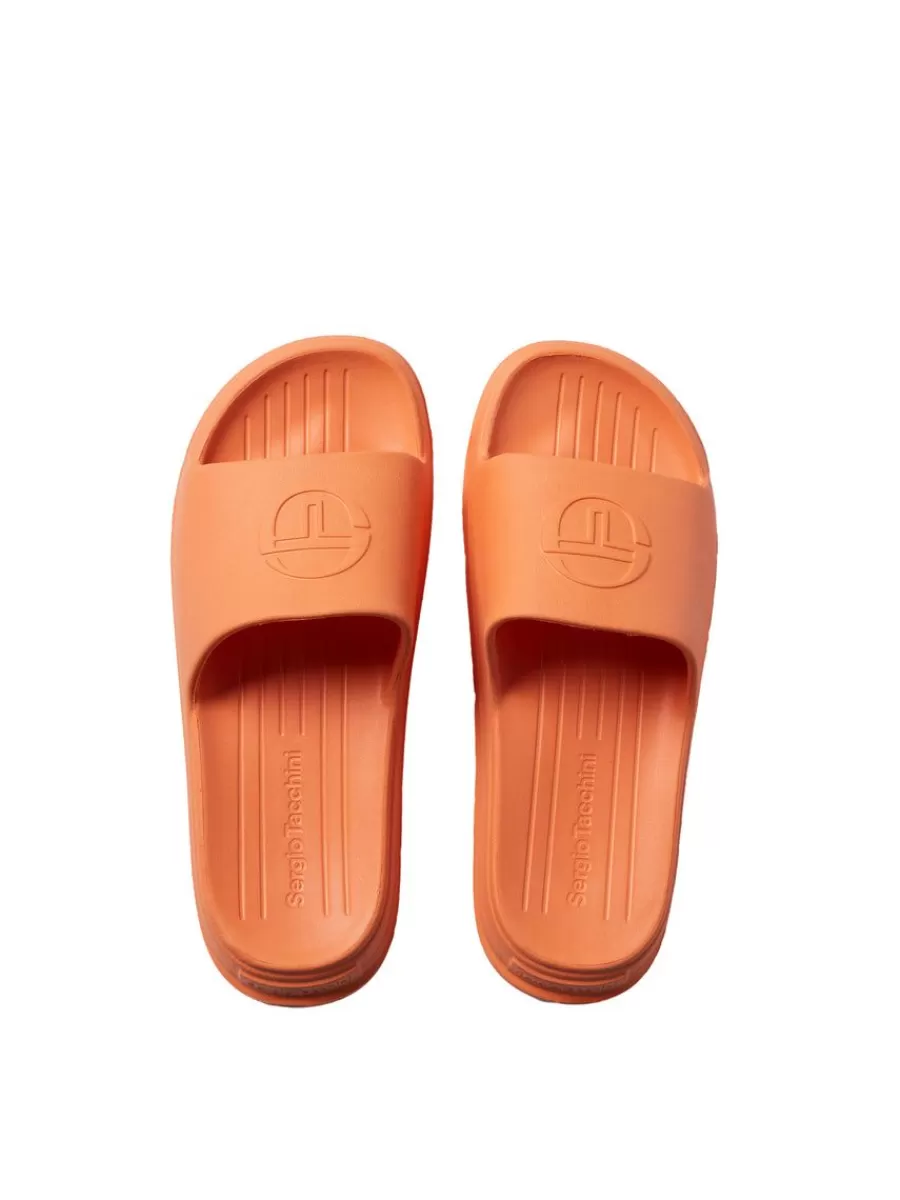 Shoes>Sergio Tacchini Cup Slide- Tangerine