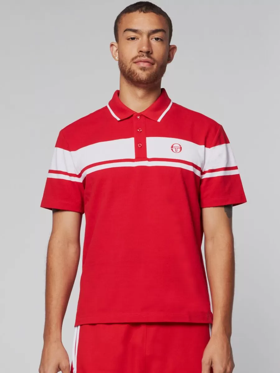 Polos>Sergio Tacchini Damarindo Polo- Adrenaline Rush/ White