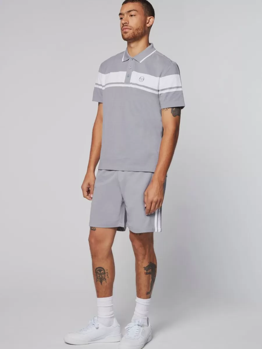 Polos>Sergio Tacchini Damarindo Polo- Sleet/ White