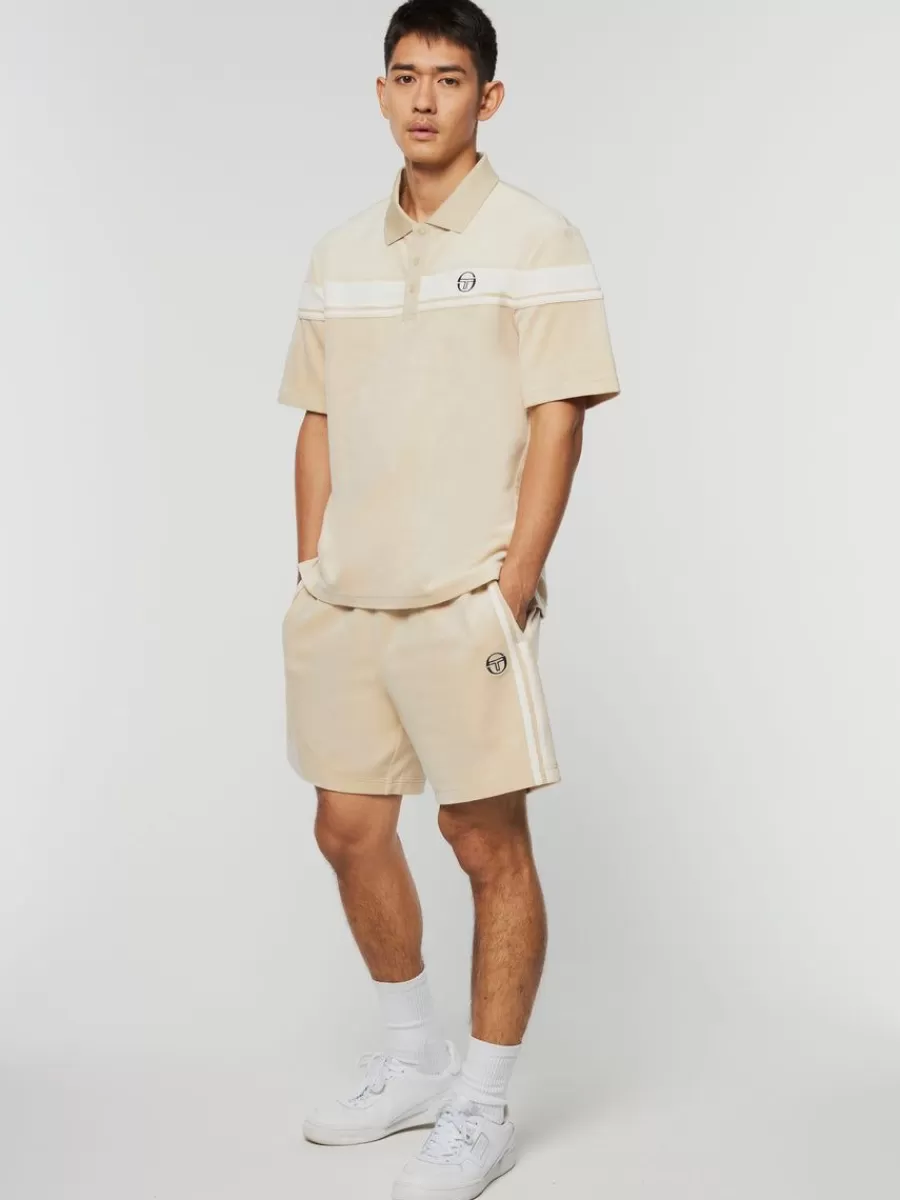 Velour>Sergio Tacchini Damarindo Velour Polo-Cement/ Gardenia