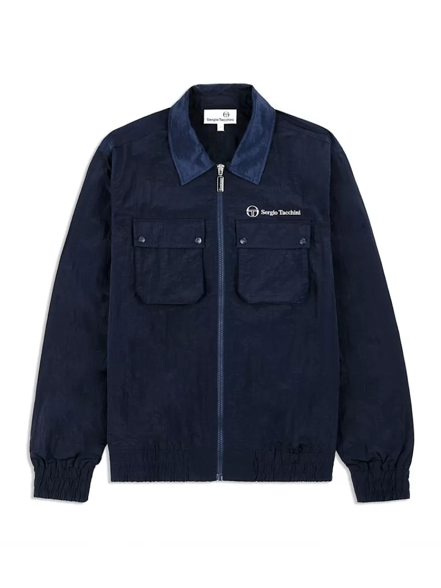 Nylon>Sergio Tacchini Devonte Track Jacket- Maritime Blue