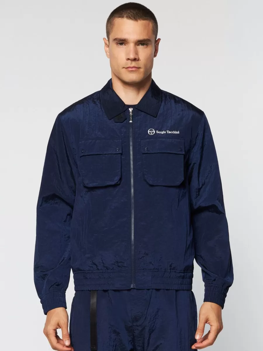 Nylon>Sergio Tacchini Devonte Track Jacket- Maritime Blue