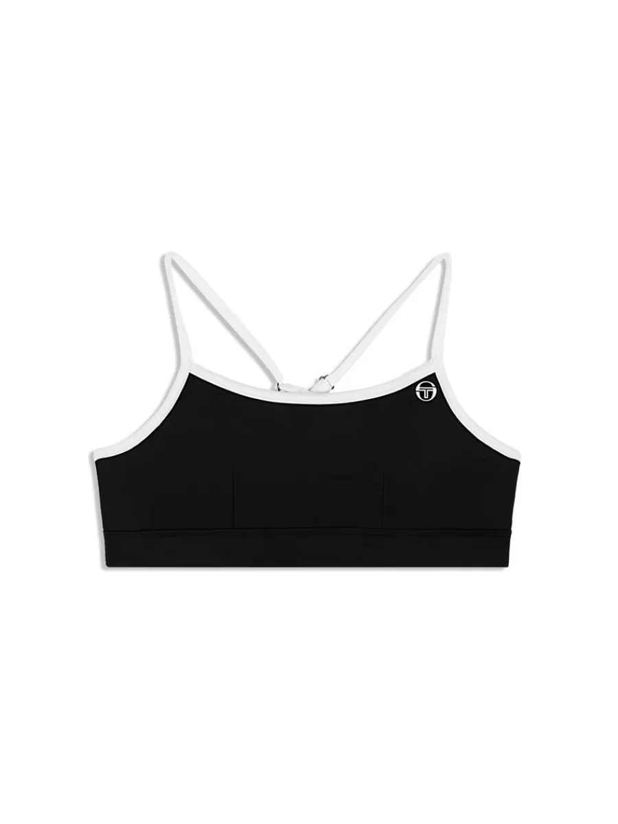 Tops And Sports Bras>Sergio Tacchini Elisa Sports Top- Black Beauty