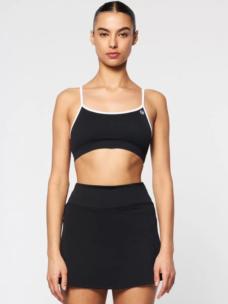 Tops And Sports Bras>Sergio Tacchini Elisa Sports Top- Black Beauty