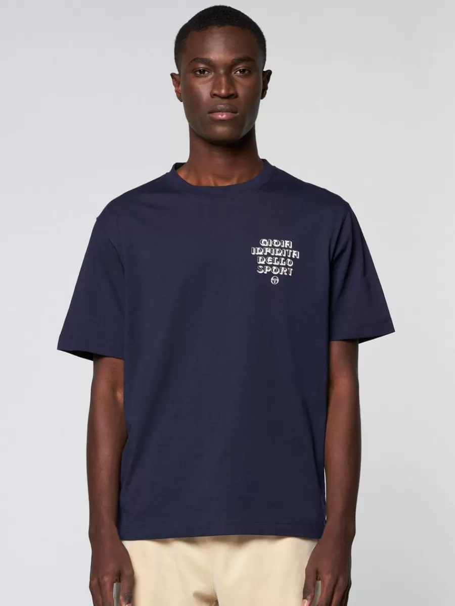 View All>Sergio Tacchini Gioia T-Shirt- Maritime Blue
