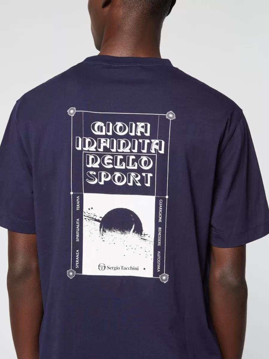 View All>Sergio Tacchini Gioia T-Shirt- Maritime Blue