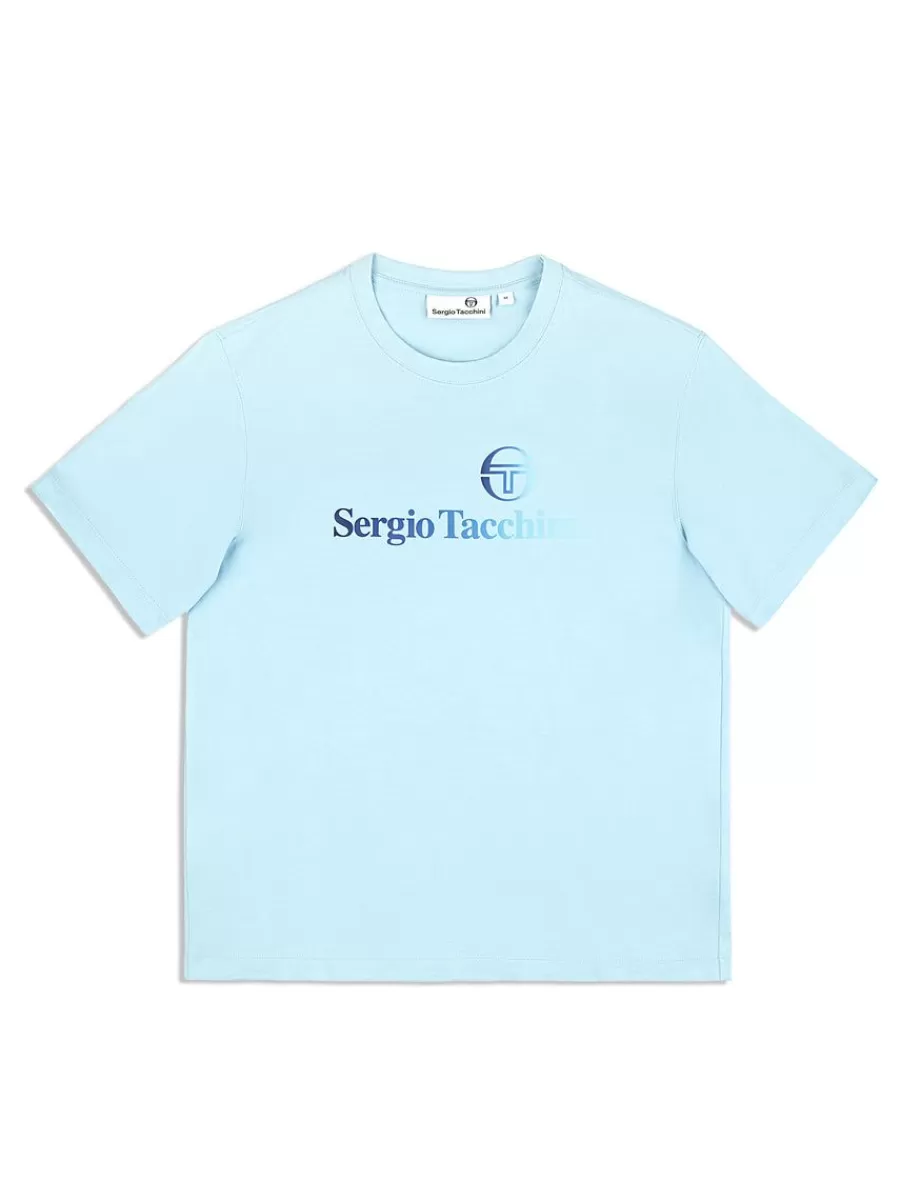 View All>Sergio Tacchini Gradiennte T-Shirt- Clear Sky