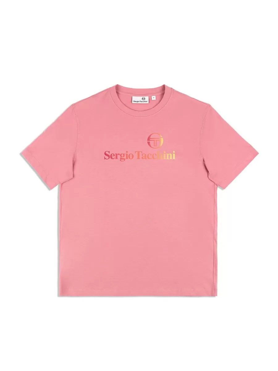 View All>Sergio Tacchini Gradiennte T-Shirt- Wild Rose