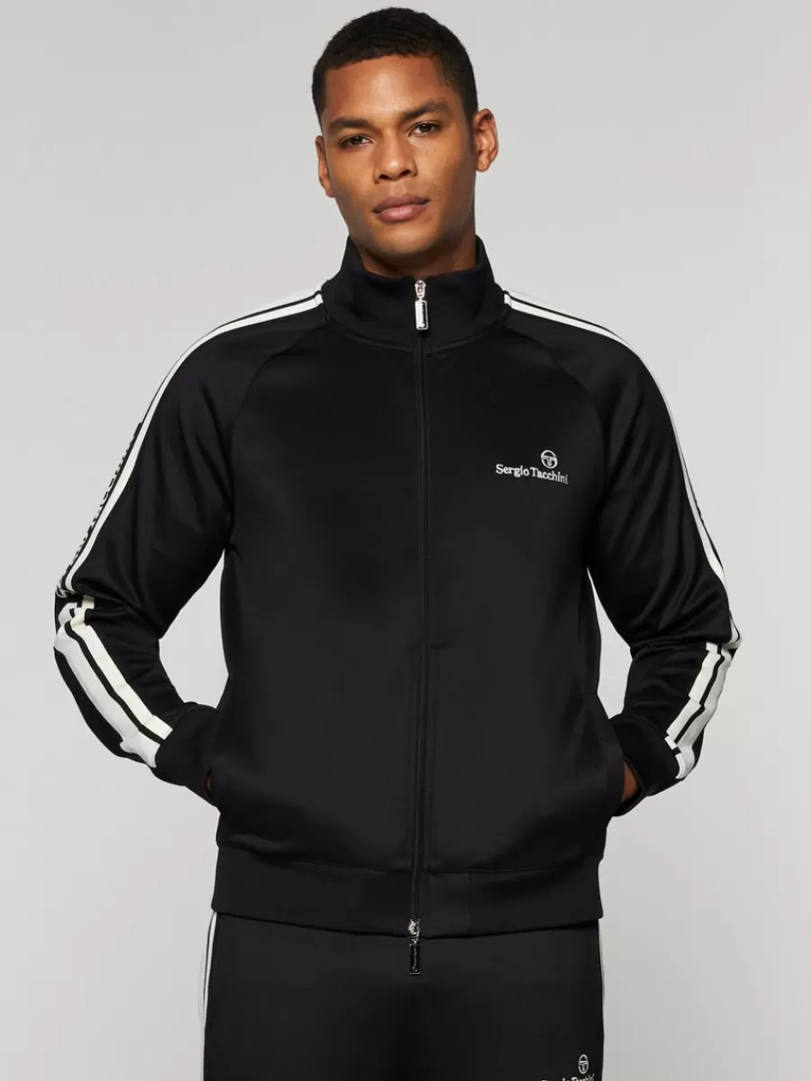 View All>Sergio Tacchini Gromo Tape Track Jacket- Black Beauty