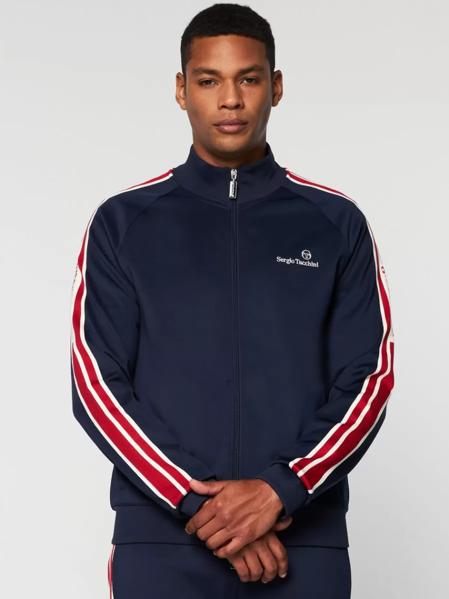 View All>Sergio Tacchini Gromo Tape Track Jacket- Maritime Blue