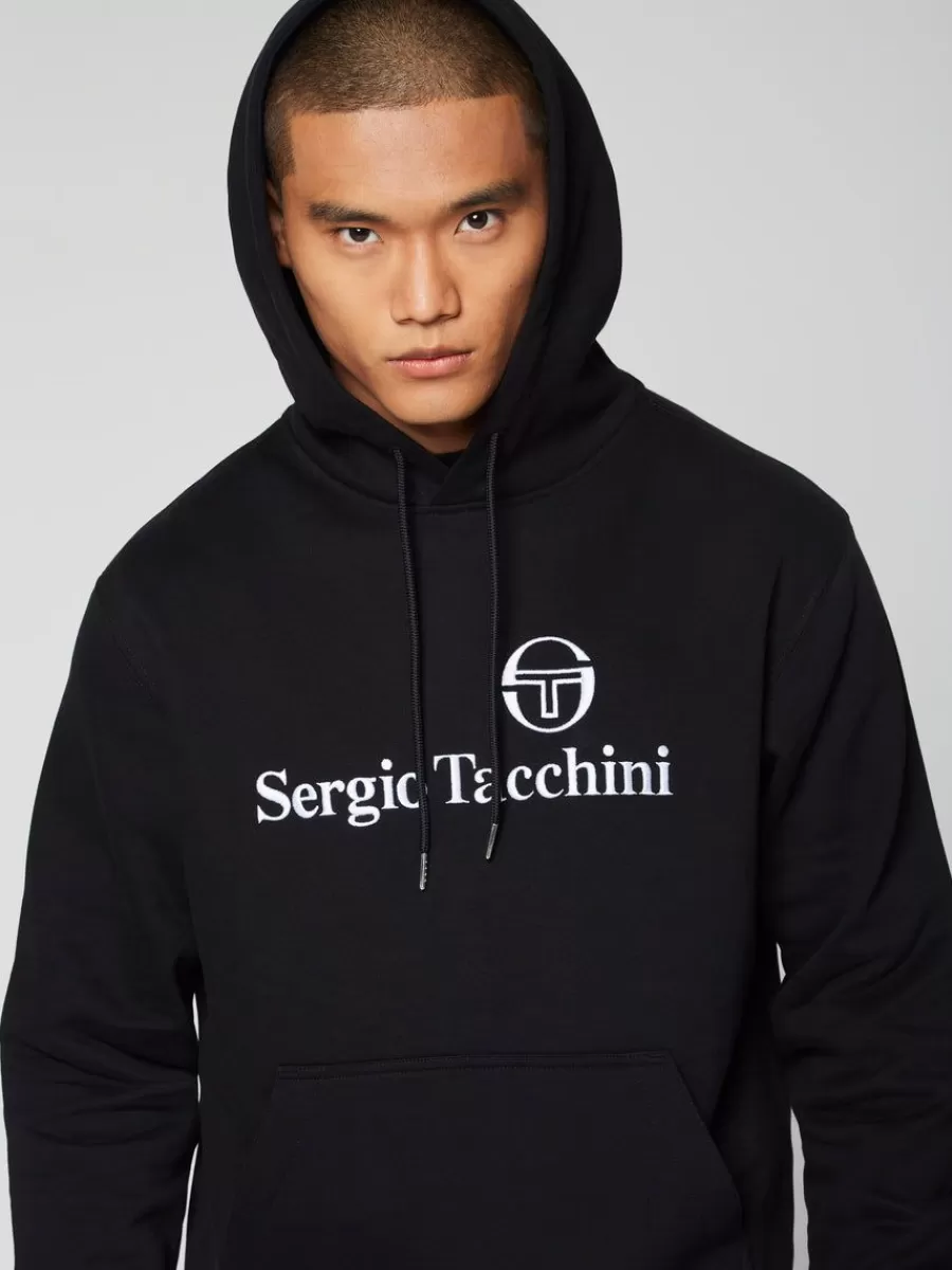 View All>Sergio Tacchini Heritage Hoodie- Black Beauty