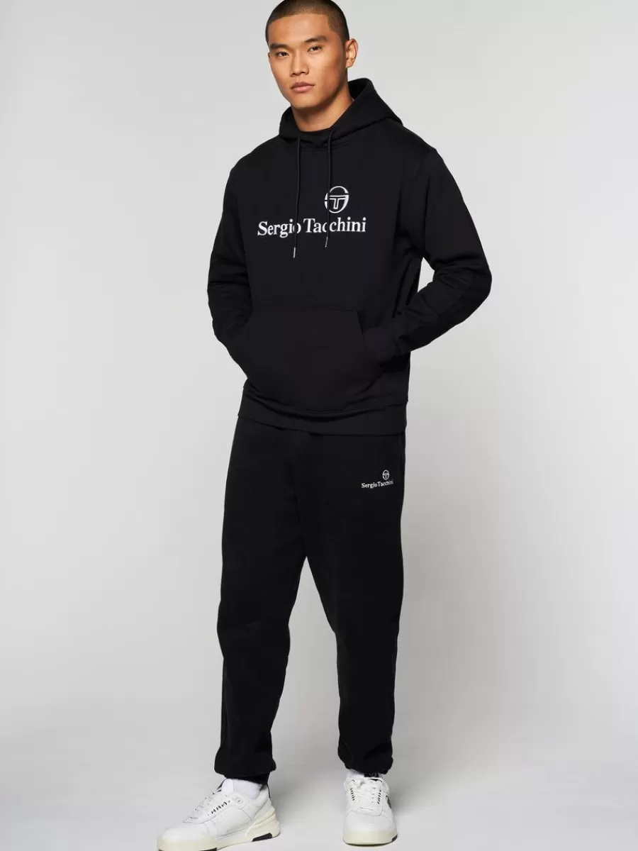 View All>Sergio Tacchini Heritage Hoodie- Black Beauty