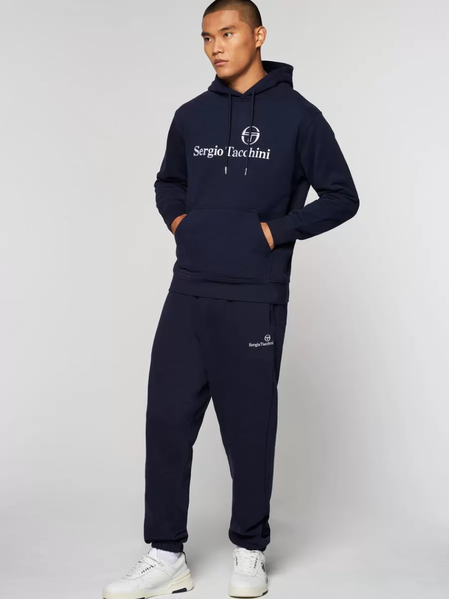 View All>Sergio Tacchini Heritage Hoodie- Maritime Blue