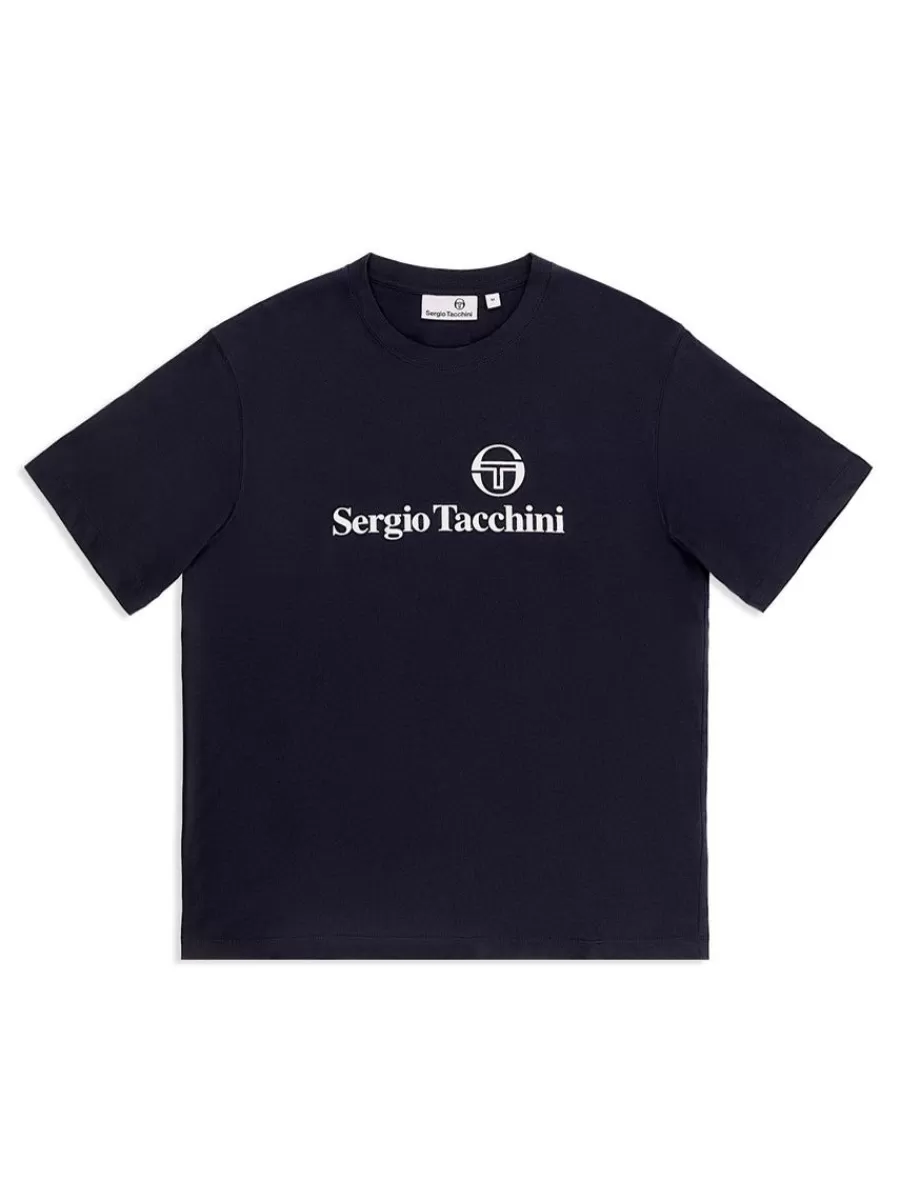 The Essentials>Sergio Tacchini Heritage T-Shirt- Maritime Blue