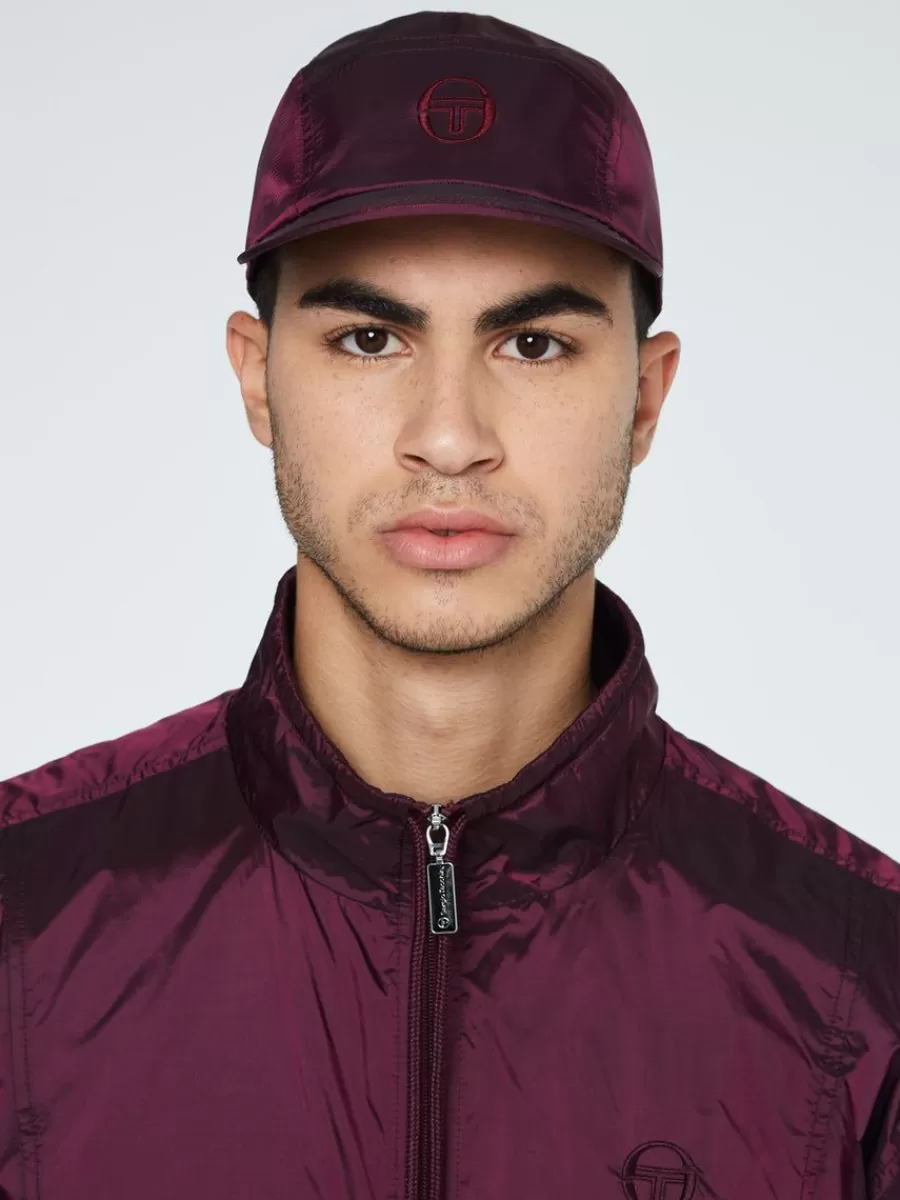 View All>Sergio Tacchini Iridescent Panel Cap-Grape Wine