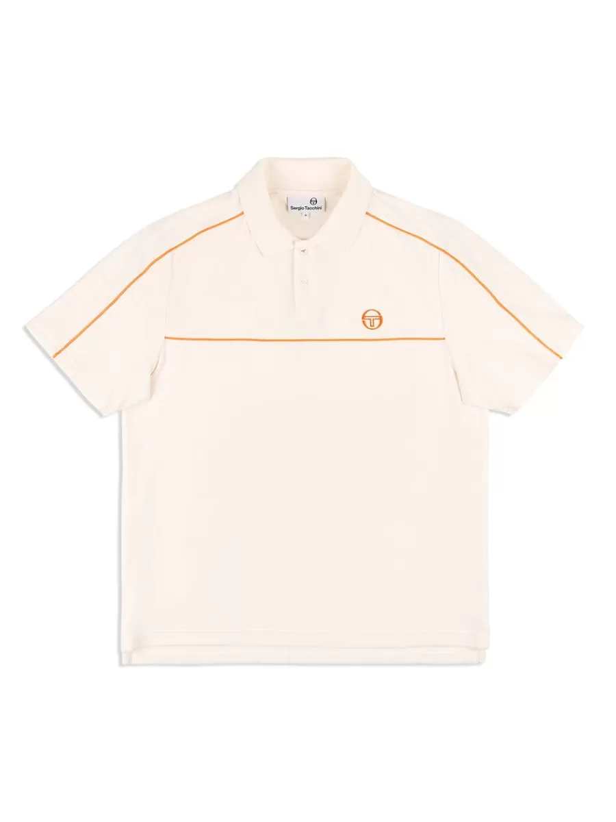 View All>Sergio Tacchini Lioni Velour Polo Archivio- Gardenia