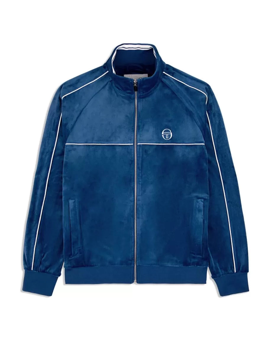 Jackets>Sergio Tacchini Lioni Velour Track Jacket Archivio- Limoges