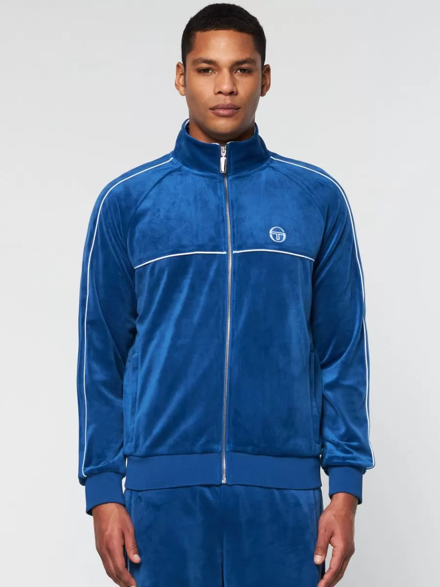 Jackets>Sergio Tacchini Lioni Velour Track Jacket Archivio- Limoges