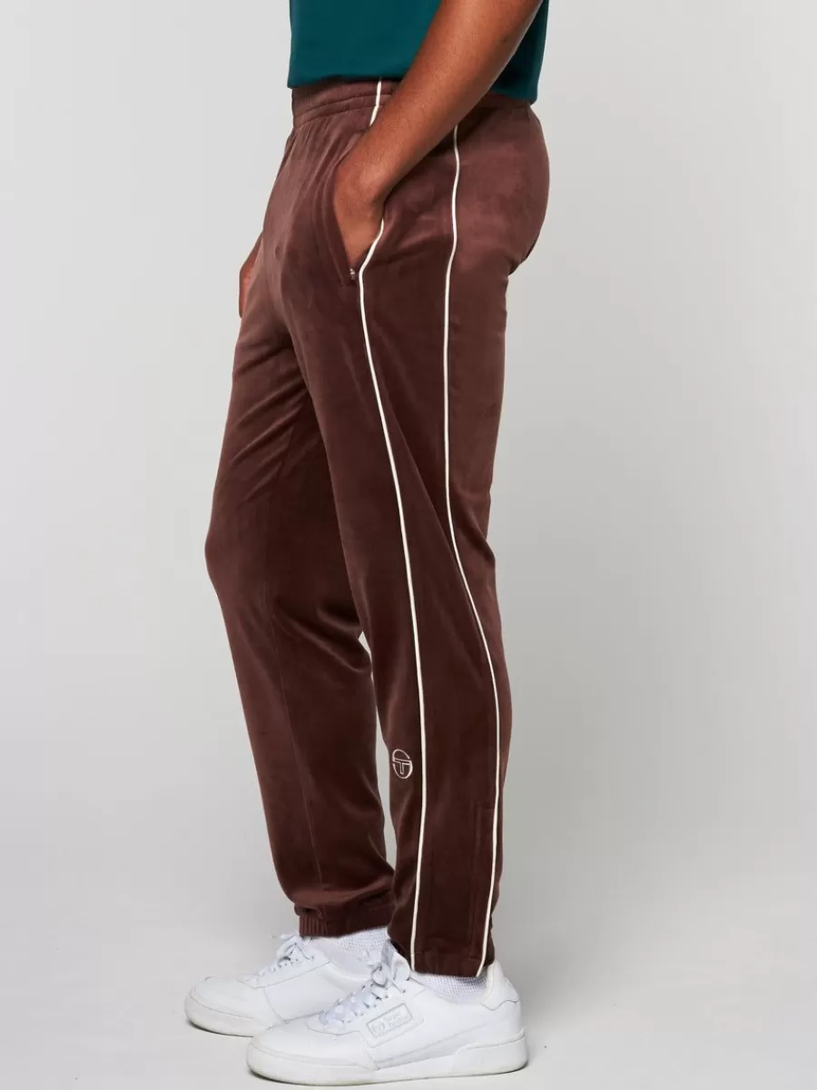 View All>Sergio Tacchini Lioni Velour Track Pant- Deep Mahogany
