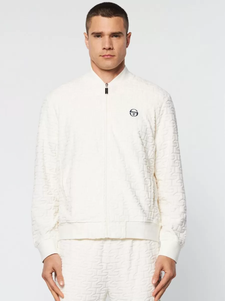 Tracksuits>Sergio Tacchini Livata Monogram Track Jacket- Gardenia