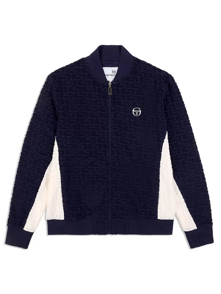 Jackets>Sergio Tacchini Livata Monogram Track Jacket- Maritime Blue