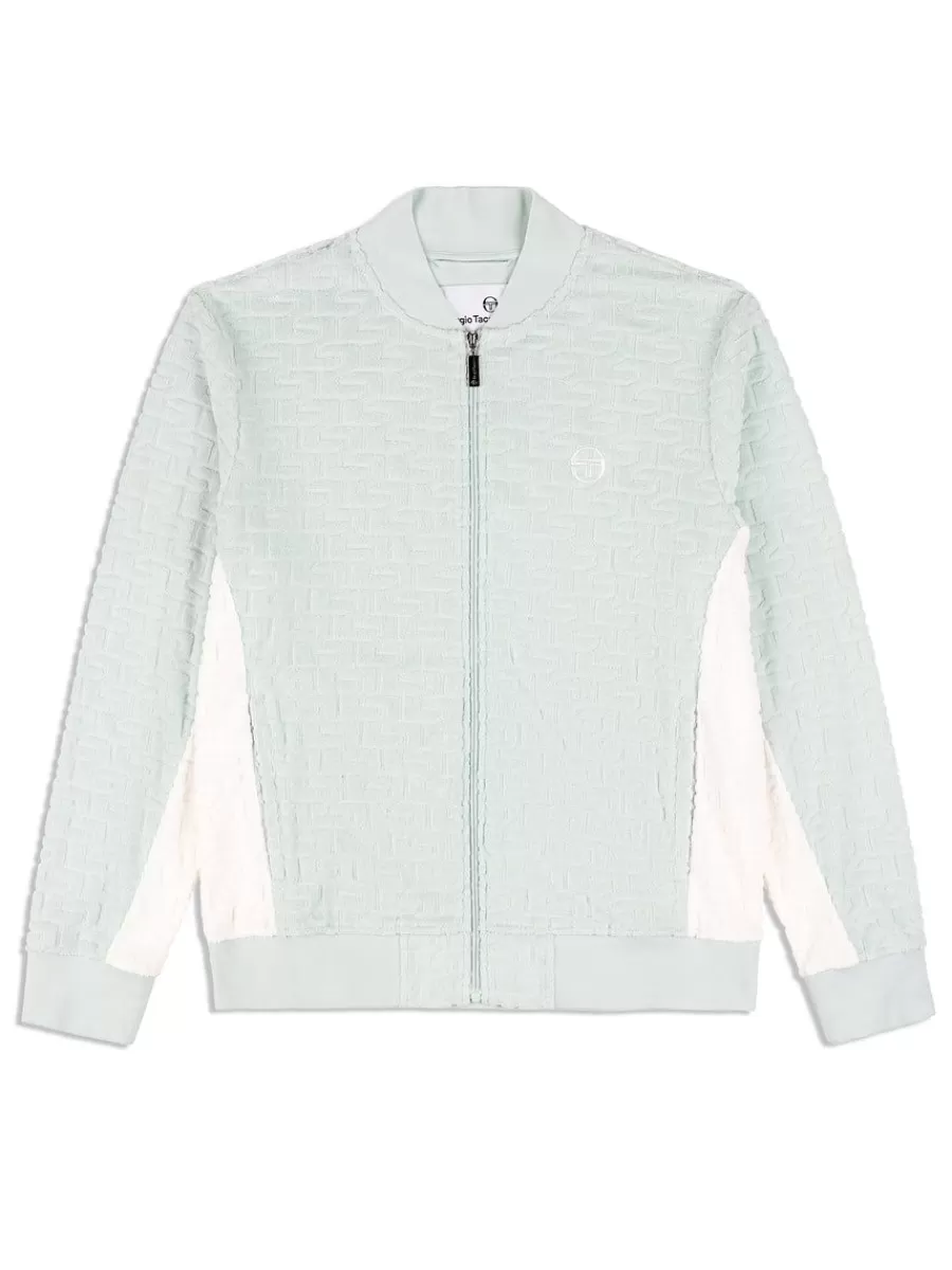 Jackets>Sergio Tacchini Livata Monogram Track Jacket- Surf Spray