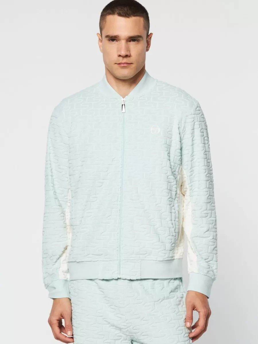 View All>Sergio Tacchini Livata Monogram Track Jacket- Surf Spray