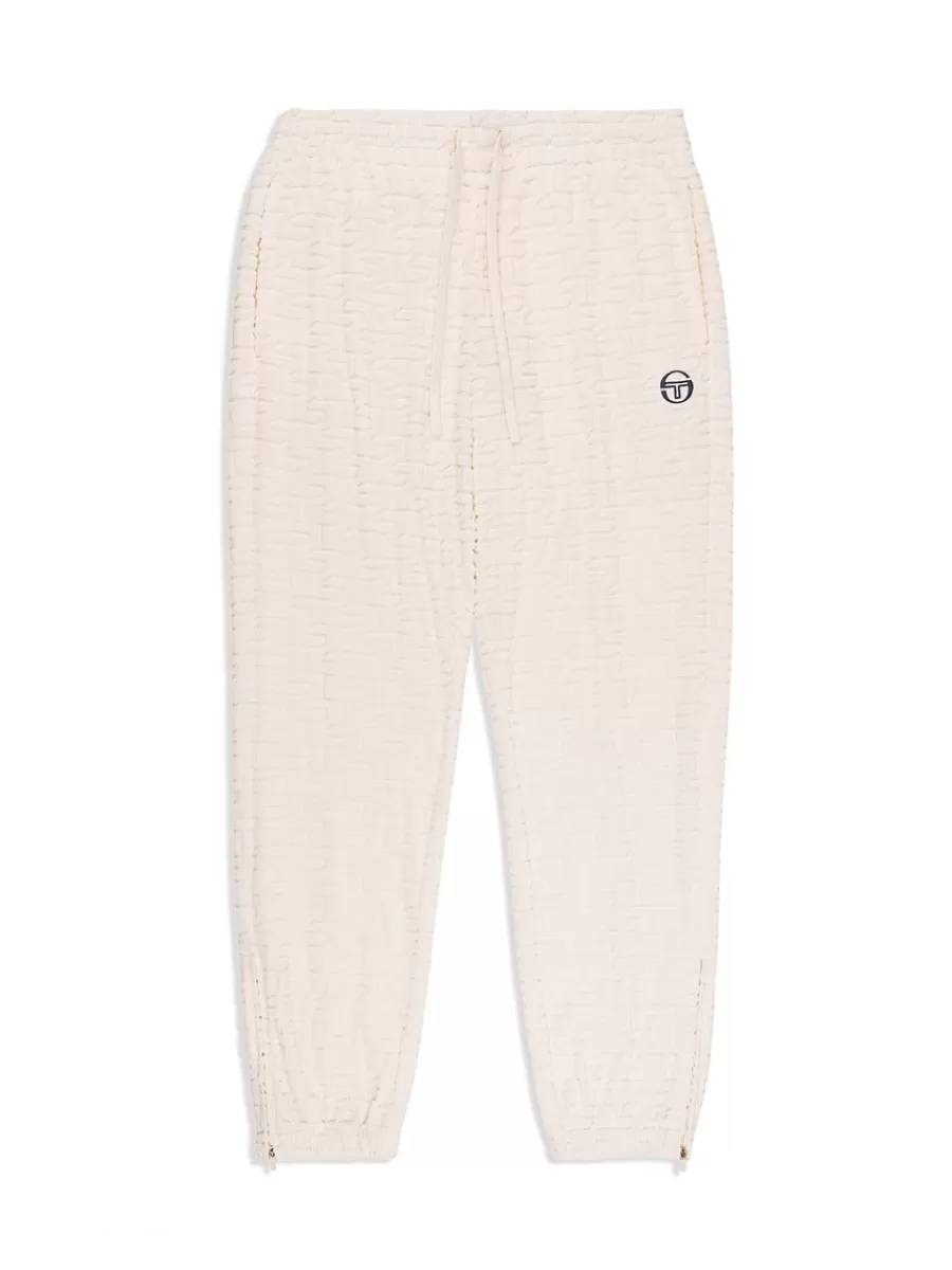 Tracksuits>Sergio Tacchini Livata Monogram Track Pant- Gardenia