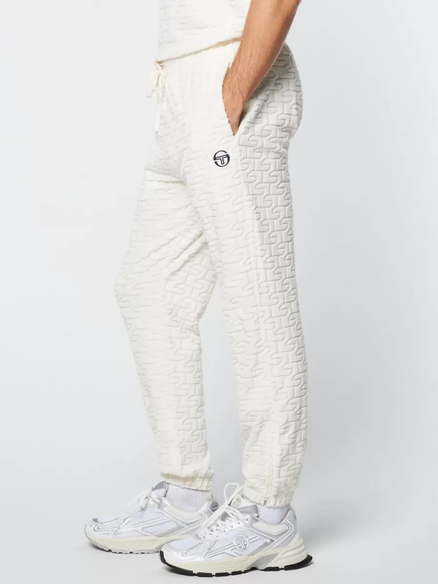 Tracksuits>Sergio Tacchini Livata Monogram Track Pant- Gardenia