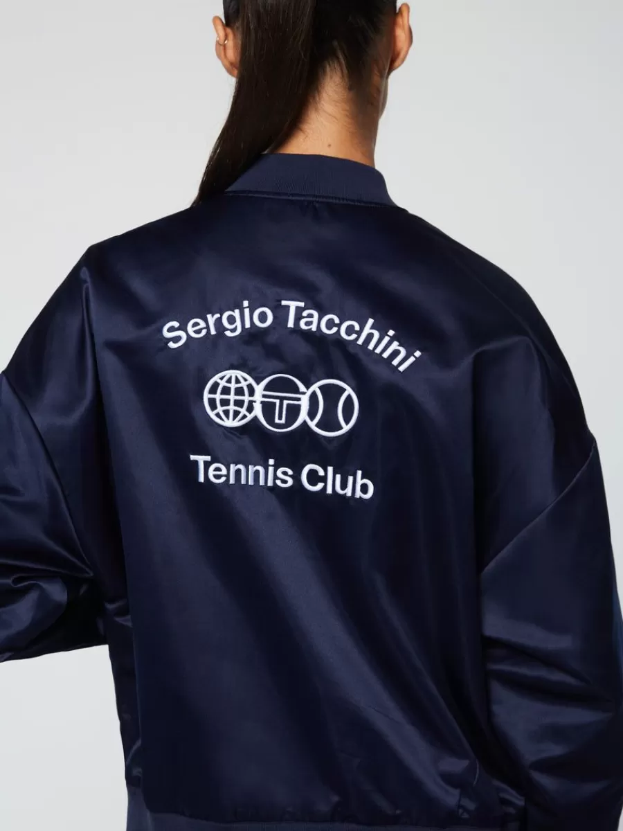 View All>Sergio Tacchini Miss Angela Bomber Jacket- Maritime Blue