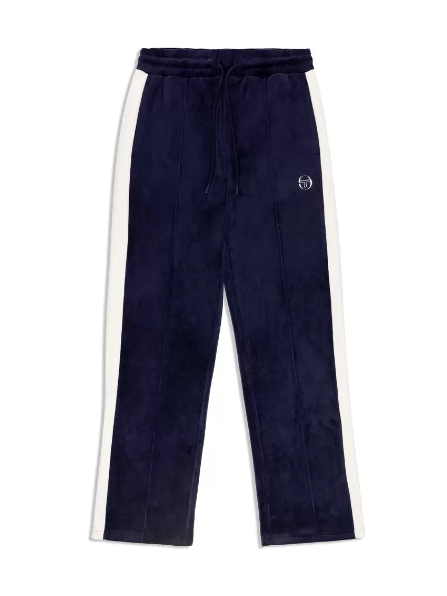 Tracksuits>Sergio Tacchini Miss Carlotta Velour Track Pant- Maritime Blue
