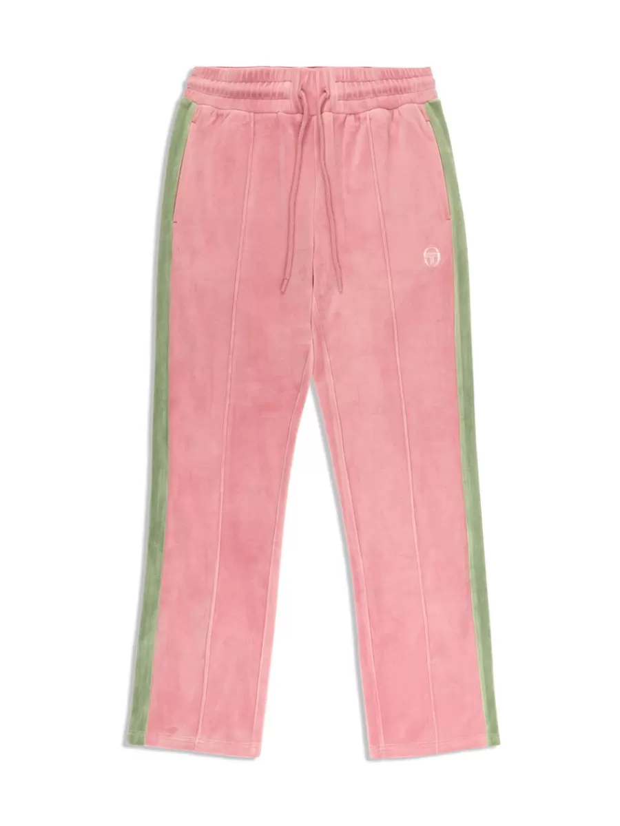Tracksuits>Sergio Tacchini Miss Carlotta Velour Track Pant- Wild Rose