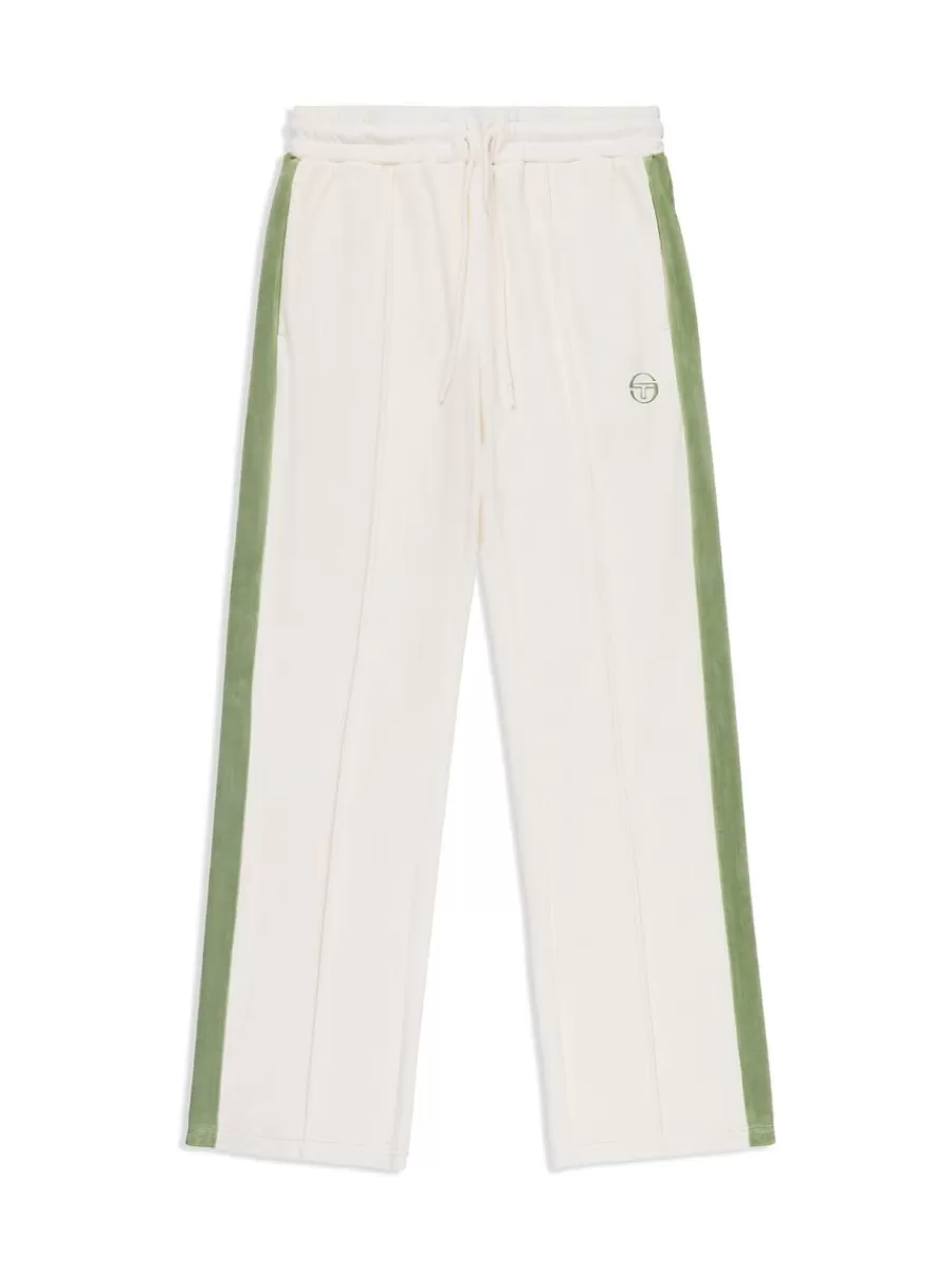 Tracksuits>Sergio Tacchini Miss Carlotta Velour Track Pant-Gardenia